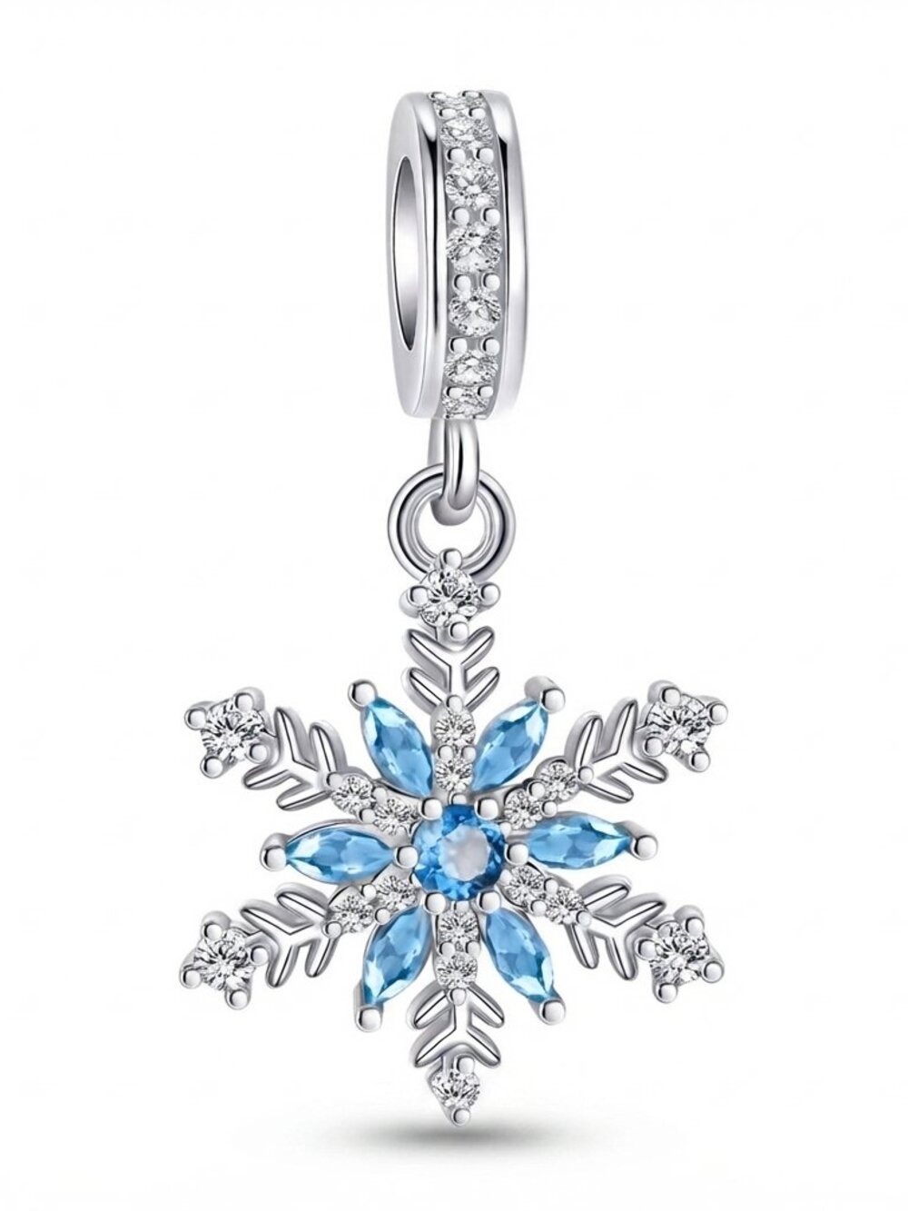 Winter Crystal Snowflake Charm